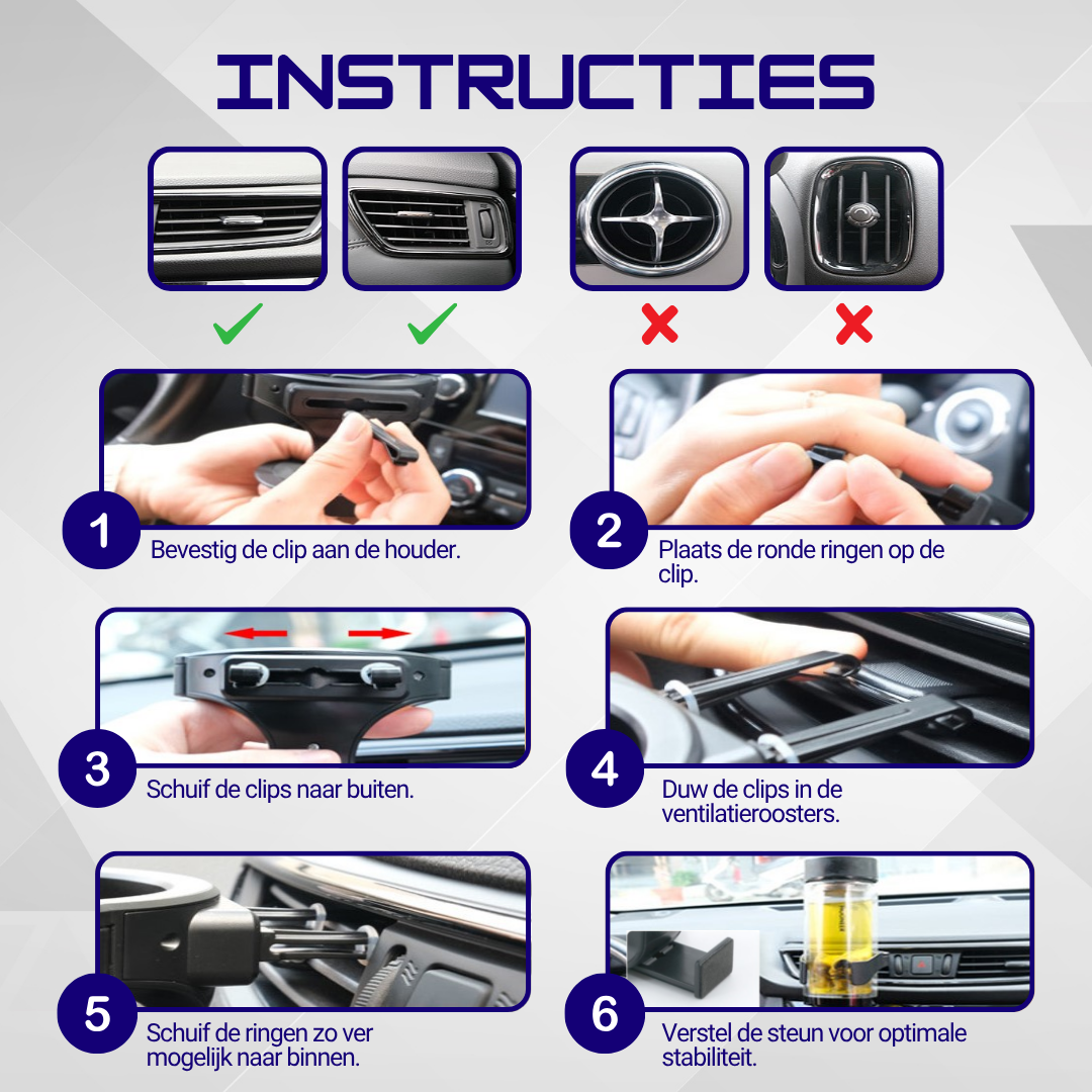 Lukana Bekerhouder Auto Instructies
