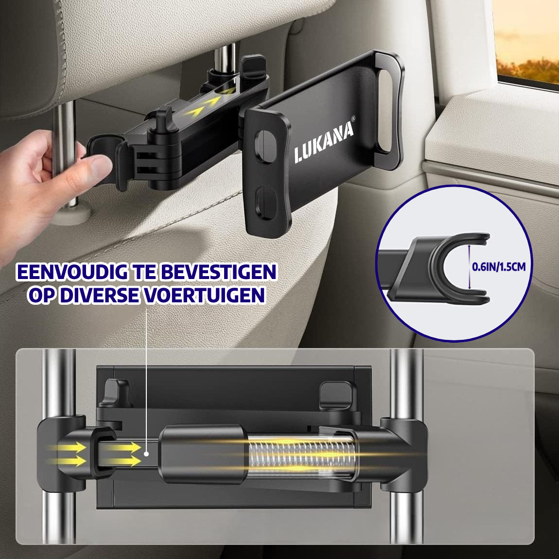 Lukana Tablet houder auto