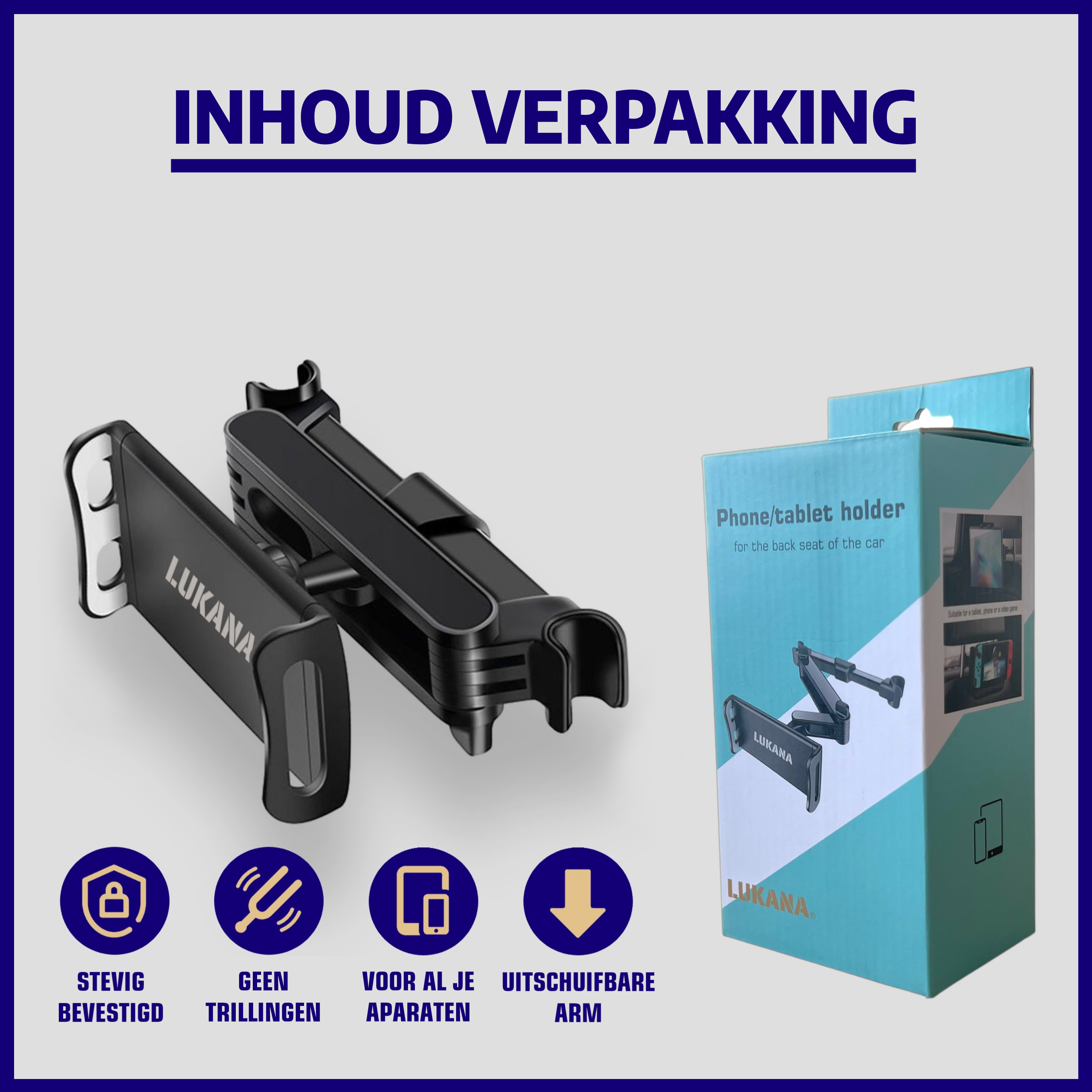 Tablethouder Auto Inhoud Verpakking