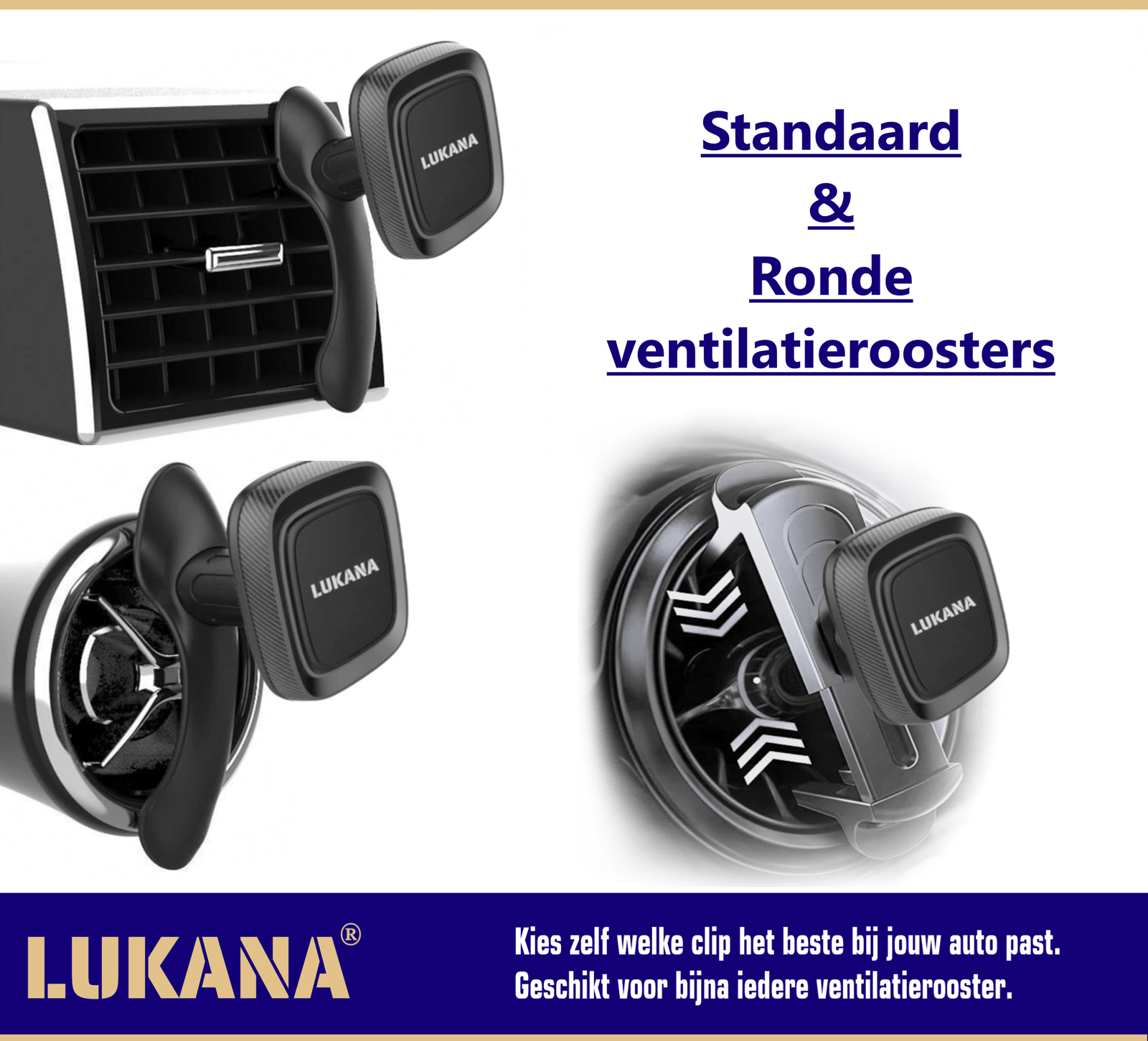 Telefoonhouder Auto Ronde Ventilatieroosters