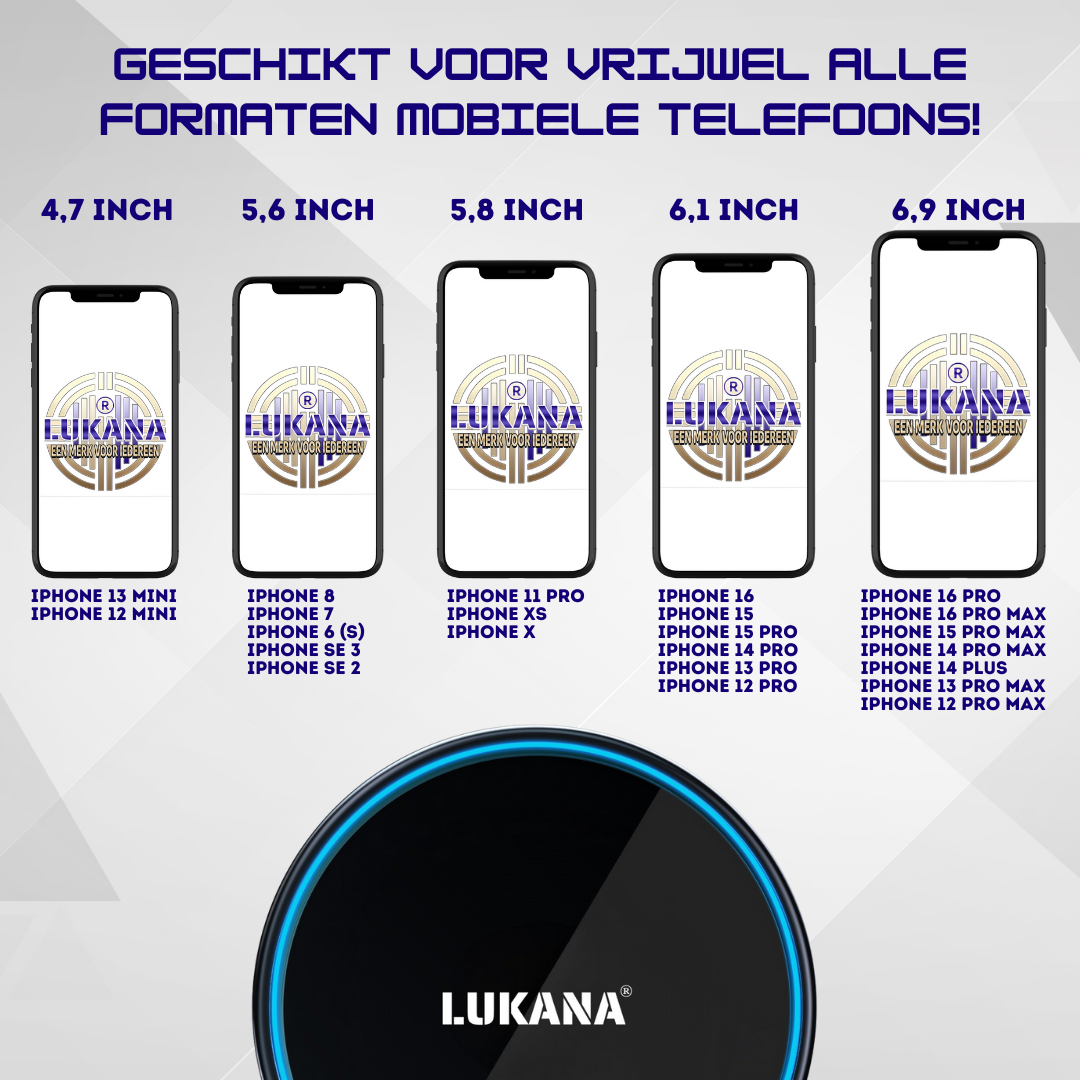 Lukana R-1805 Geschikte Telefoon Afmetingen