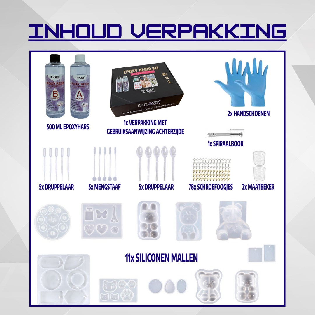 Lukana Epoxy Pakket 1 Inhoud Verpakking