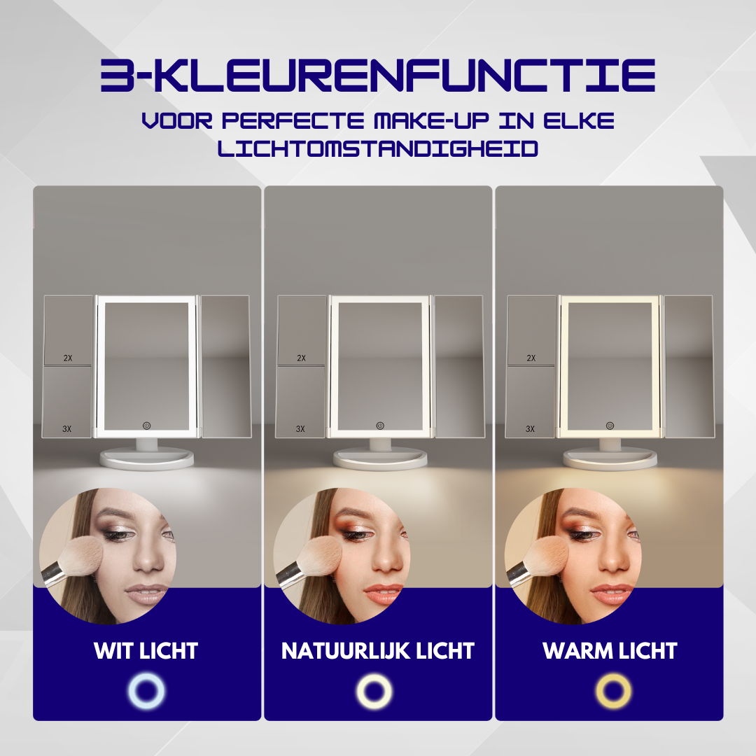Lukana Make Up Spiegel 3 kleuren